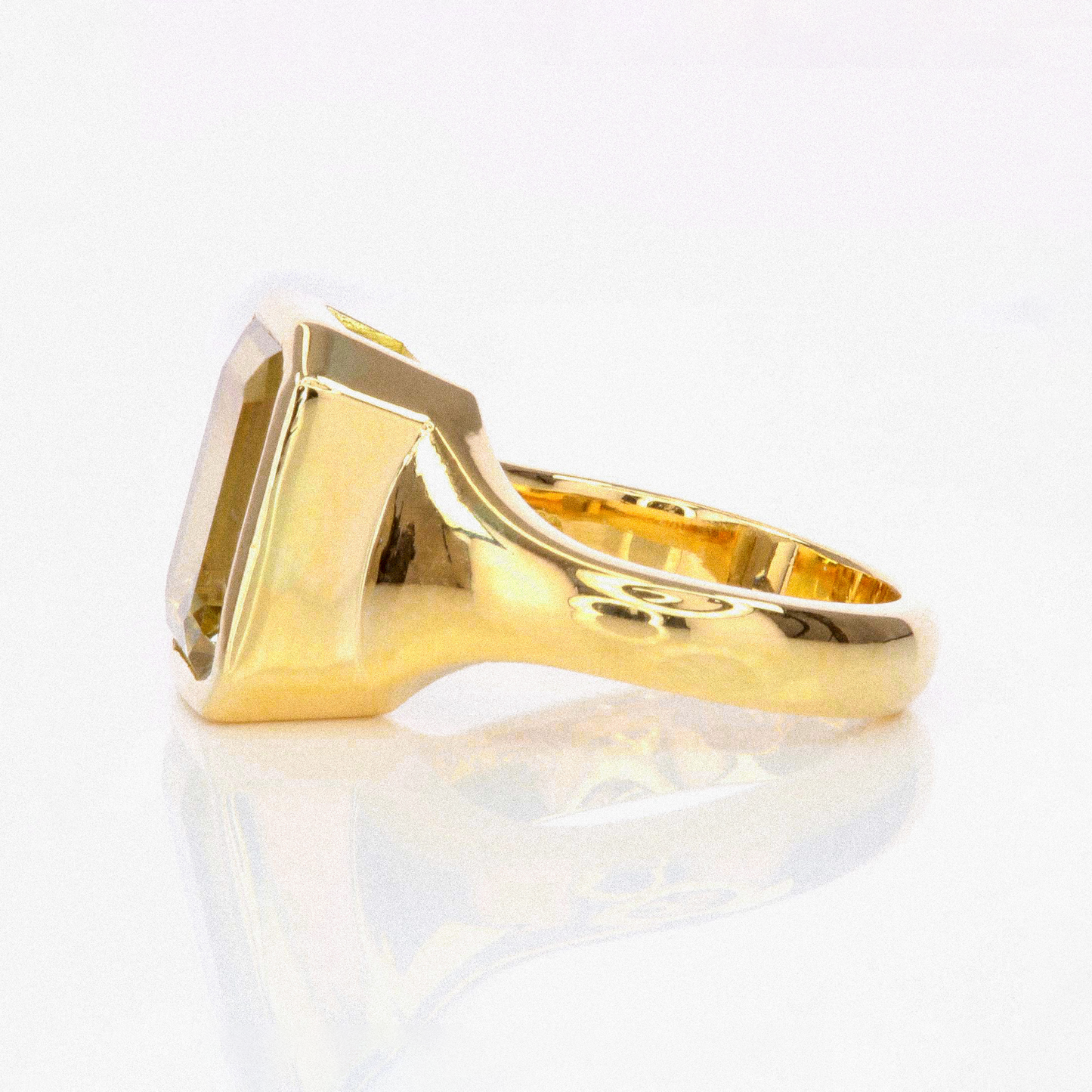 Yellow Tourmaline Pinky Ring - 4.75ct