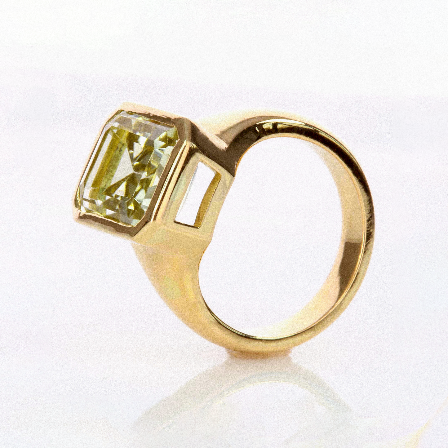 Yellow Tourmaline Pinky Ring - 4.75ct