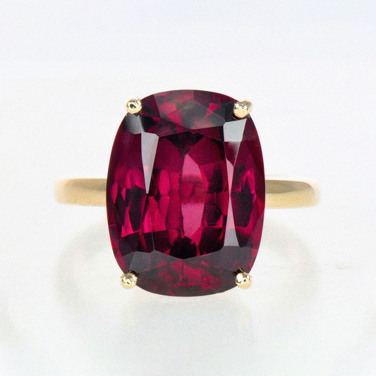 Rhodolite Solitaire Ring - 10.66ct