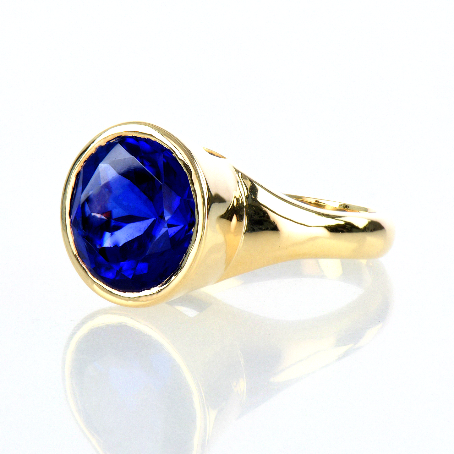 Tanzanite Bezel Ring - 9.69ct
