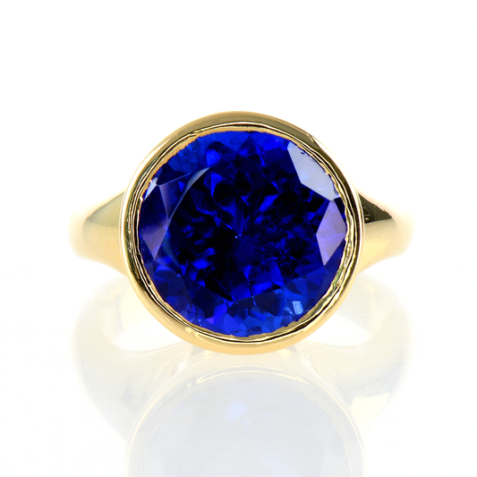 Tanzanite Bezel Ring - 9.69ct