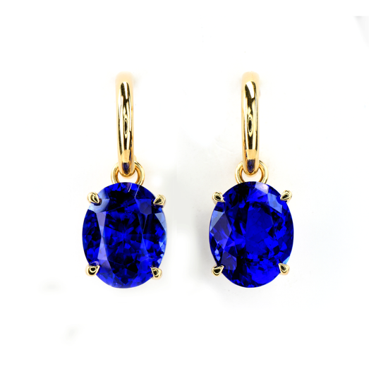 Tanzanite Hanging Earrings - 14.92ct