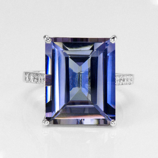 Fancy Tanzanite & Diamond Ring - 11.28ct